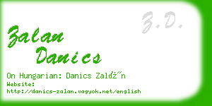 zalan danics business card